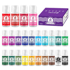 Gel Food Coloring - Herbeklab 24 Colors x 0.7 oz Concentrated Gel Based Food Dye Vibrant Icing Colors Neon Food Color for Baking Cake Decorating Cookies