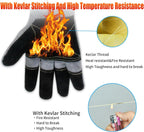 Long Welding Gloves 23.6 Inches 932℉,Heat/Fire Resistant Leather For Mig, Tig, Stick, Forge, BBQ, Grill, Fireplace