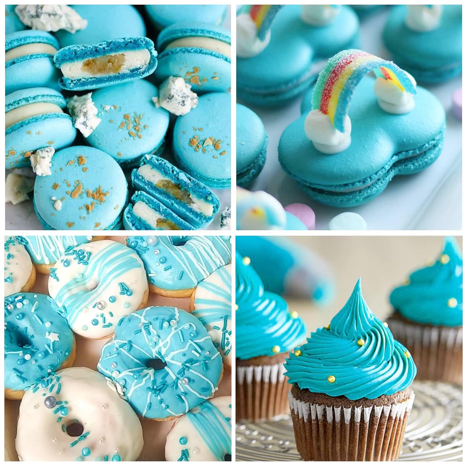 Edible Glitter - 10g Luster Dust Edible Food Grade Coloring Glitter for Cake Decorating, Baking, Drinks - Shimmer Dust Powder, Metallic Color Dusting Powder for Icing, Fondant, Candy, Cookie (Teal)