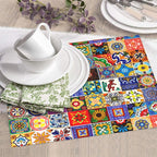 Bohemian Chic Floral Dish Drying Mat, Highly Absorbent Microfiber Kitchen Counter Pad Reusable Washable, 16*18"