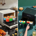 Air Fryer Baking Ramekins – Premium Food-Grade Silicone Mold Cups – Easy Release Nonstick Bakeware Set, 4-Pack for Eggs, Muffins, Cupcakes, Puddings, Tarts, Custards, and More!