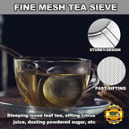 Anaeat Fine Mesh Strainers - Premium Stainless Steel Colander Sieve Sifters, with Durable Mesh and Sturdy Handle, Excellent for Sifting Dry ingredients, Flour, Pastas, Rice, Tea (3.15"）