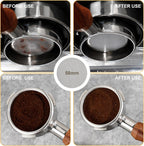 58mm Espresso Accessories,Wdt Tool espresso,Dosing Funnel And Coffee Puck Screen,Coffee Distributor,barista kit,0.4mm Stainless Steel 12pin Espresso Stirrer,With Additional 12 Replacement needles