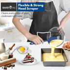 Silicone Spatula Set - 4-Piece Rubber Spatulas Silicone Heat Resistant 600°F for Everyday Task - Seamless Design Kitchen Spatulas for Nonstick Cookware - Royal Blue