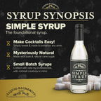 Liquid Alchemist Simple Syrup for Cocktails - Real Ingredients Make our Simple Sugar Syrup the Perfect Old Fashioned Mix - Our Drink Mix is Non-GMO Gluten Free & Vegan (12 oz)