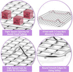 P&P CHEF Baking Oven Pan with Wire Rack, Stainless Steel Baking Oven Sheet Tray, Bacon Pan and Cooling Rack for Cooking Roasting Cookie, Dishwasher Safe & Easy Clean, 10.5 x 8 x 1 Inch