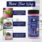 NPG Frezee-Dried Blueberry Powder 7 Oz, Seedless Fine Powder from Wild Wild Blueberries for Smoothies, Baking, Beverages, and Natural Food Coloring, No Sugar Added, Non-GMO