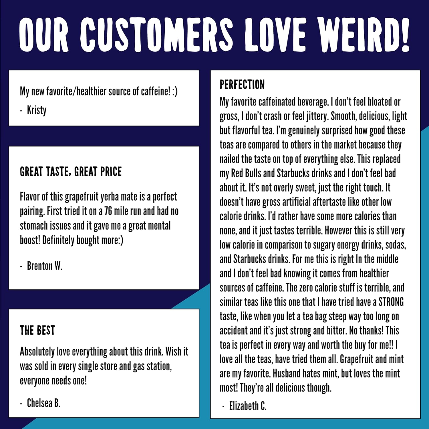 Drink Weird Organic Grateful Grapefruit Yerba Mate – 16oz Cans, 160mg Organic Caffeine, Pack of 12 – Grateful Dead Collab, Healthy Energy Drink Alternative