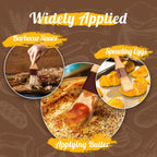 Pastry Brushes for Baking & Grilling, Boar Bristles & Beech Wood Handles, 4PCS (2*1 Inch & 2*1.5 Inch)