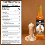 Syruvia Glazed Donut Coffee Syrup - 25.4 fl oz - Kosher Coffee Syrups, Gluten Free, No Coloring, Perfect for Drinks, Soda, Shakes, Desserts, and More.