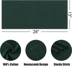 Kitinjoy 100% Cotton Waffle Weave Kitchen Towels, 8-Pack Super Soft and Absorbent Dish Towels for Drying Dishes, Kitchen Hand Towels, 13 in x 28 in, Blackish Green