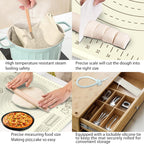 Silicone Baking Mat 32" x 24", Extra Thick Silicone Pastry Mat with Measurements and Edge Heightening, Non-stick Food Grade Dough Rolling Matfor for Pastry, Bread, Cookies, Pizza, Fondant, Pasta