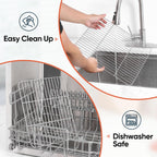 Homikit Wire Rack for Cooking, Stainless Steel Large Baking Cooling Rack for Oven Cooking Roasting Grilling Bacon Cookies, Fit Jelly Roll Sheet Pan, Dishwasher Safe,15.2”*11.2”