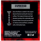 Community Coffee Dark & Bold Espresso Roast Coffee Pods, 72 count, Extra Dark Roast Compatible with Keurig 2.0 K-Cup Brewers, 12 Count (Pack of 6)