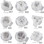 18 Pack Flower Succulent Candle Molds Peony Rose Resin Casting Silicone Molds for Home Decor & Candle Making Wave Spiral Mold
