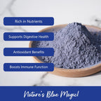 NPG 100% Pure Blue Butterfly Pea Flower Powder 7 oz(198 g), All Natural Non GMO Blue Food Coloring Powder Rich in Antioxidants,Caffeine Free Gluten Free Vegan
