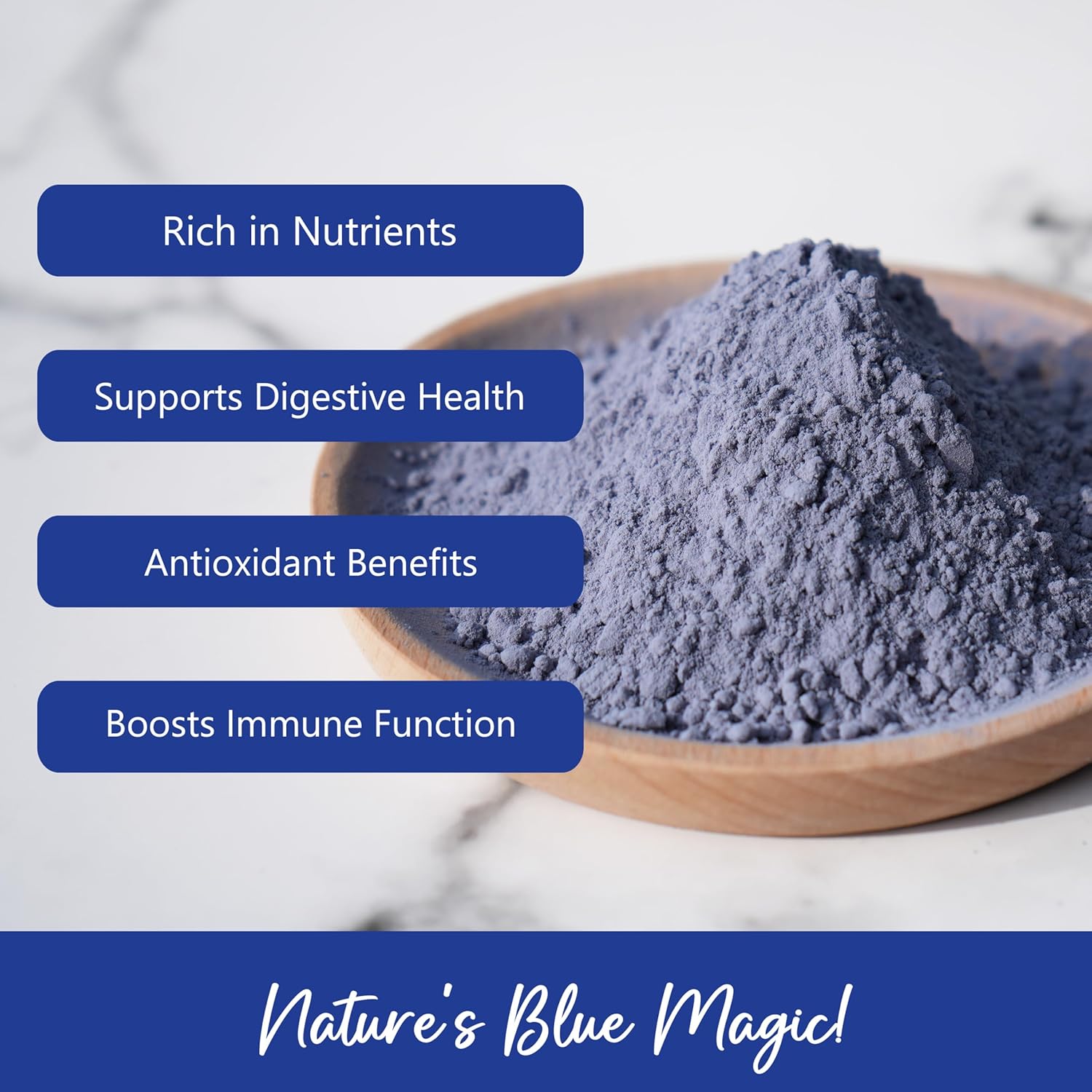 NPG 100% Pure Blue Butterfly Pea Flower Powder 7 oz(198 g), All Natural Non GMO Blue Food Coloring Powder Rich in Antioxidants,Caffeine Free Gluten Free Vegan