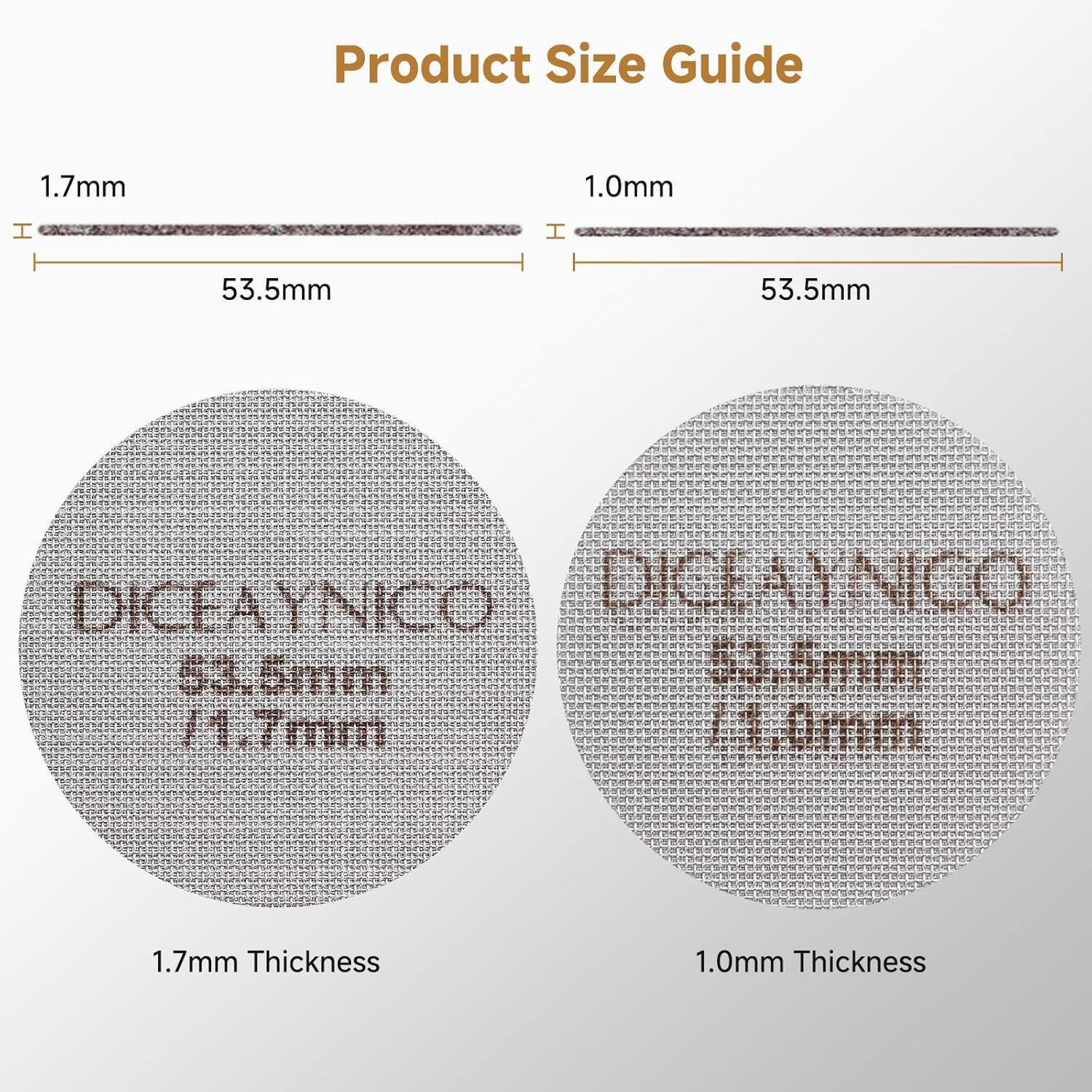 2 Pieces Espresso Puck Screen,Metal Coffee Filter,1.0mm & 1.7mm Thickness 150μm - 316 Stainless Steel,Reusable Barista Espresso Filters for Espresso 53.5mm Portafilter Filter Basket