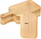 Lounsweer 6 Pcs Thicken Cutting Board Bulk Wood Board for Chopping Serving Charcuterie Material for Laser Engraving Mother' Day Wedding Housewarming Gift