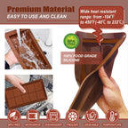 2 Pack Deep Chocolate Bar Molds Silicone,Large Stuffed Dubai Pistachio Deep Bar Moulds Kit 1 Inch Thick Big，for Homemade Making Bar Candy Bar Bpa Free DIY.