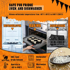 Halloween Silicone Molds Set 19 Shapes Large Baking Molds Pack of 4 Including Pumpkin Skull Ghost Bat Hat Spider Web House Molds, 3D Spooky Homemade Soap Candle Ice Pan Muffin Cupcake Moulds Oven Safe