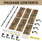 63" Industrial Pipe Shelving - 4 tier Rustic Solid Wood and Heavy Duty Metal Pipe Shelves for Wall,Kitchen Shelves Wall Mounted,Floating Bookshelf,Wall Shelves for Bathroom,Living Room,Coffee Bar