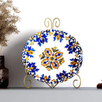 10 Inch Display Plate Stand with Folding Design, Metal Plate Holder for Tables, Picture Easel for Home Decoration, Photo Frame Stand, 10'' Gold, 2-Pack