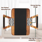 Tinamo Acacia Couch Arm Table - Wooden Sofa Armrest Tray - Clip-on Tray for Wide Couch - Side Table for Eating & Drink (Acacia)