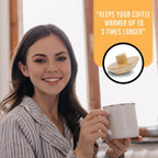 HEXNUB – Bamboo Lid for Chemex Coffee Maker, Heat-Retaining Chemex Cover and Warmer, Fits Bodum, Cosori Pour Over Coffee Makers