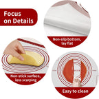 Non Stick Pastry Mat for Rolling Dough Fondant Pie Crust, Macaron Silicone Baking Mat for Mat Extra Large Silicone Mats for Baking Cookie Cakes Pizza Candy Bread