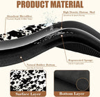 Dish Drying Mat Cow Print Coffee Bar Mat for Countertop Absorbent Hide Stain Rubber Backed Dish Drainer Rack Pad Espresso Machine Dining Room Decoration 11.8 x 19.7 Inch