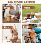 ComSaf Glass Jars with Airtight Lid Set of 6，Mason Jars 16 oz with Lids, Pint Jar, Canning Jar, Airtight Canister with Seal Wire Clip Fastening for Vanilla, Pickle, Cookie, Honey