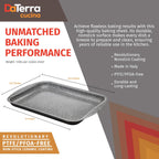 DaTerra Cucina - Nonstick Ceramic Coated Baking Sheet Twin Pack – 16" x 11" x 1" Professional Grade, PTFE, Cadmium, Lead & PFOA Free, Oven Safe, Ideal for Baking, Roasting & Cooking