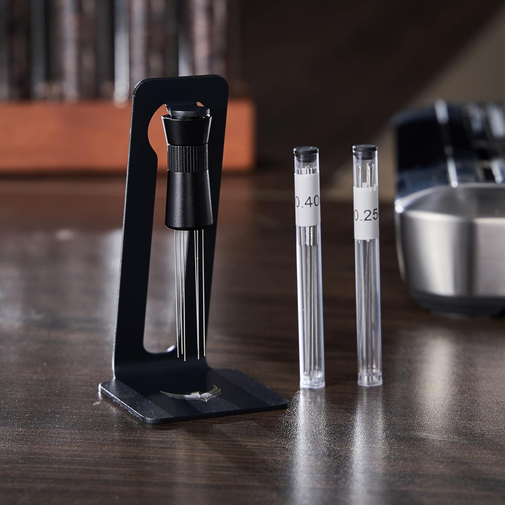 58mm Espresso Accessories Kit – Rosewood Tamping Station, Calibrated Tamper, Coffee Distributor, WDT Tool, Dosing Funnel & Puck Screen | Complete Espresso Tool Set for 58mm Portafilter M