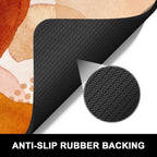 Rnivvi Dish Drying Mat for Kitchen Counter, 16 x 18" Cute Boho Theme Absorbent Heat Resistant Drying Pad with Non-slip Rubber, Coffee Bar Mats for Coffee Machine Dish Rack, Abstract Stones Art