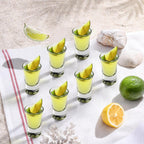 Tebery 30 Pack Shot Glass Bulk Heavy Base, 1.2 Oz Tequila Glass Set with 2 Bottle Pourer, Clear Small Whiskey Shot Glass Cups for Vodka, Liquors, Cocktail, Espressos, Bar