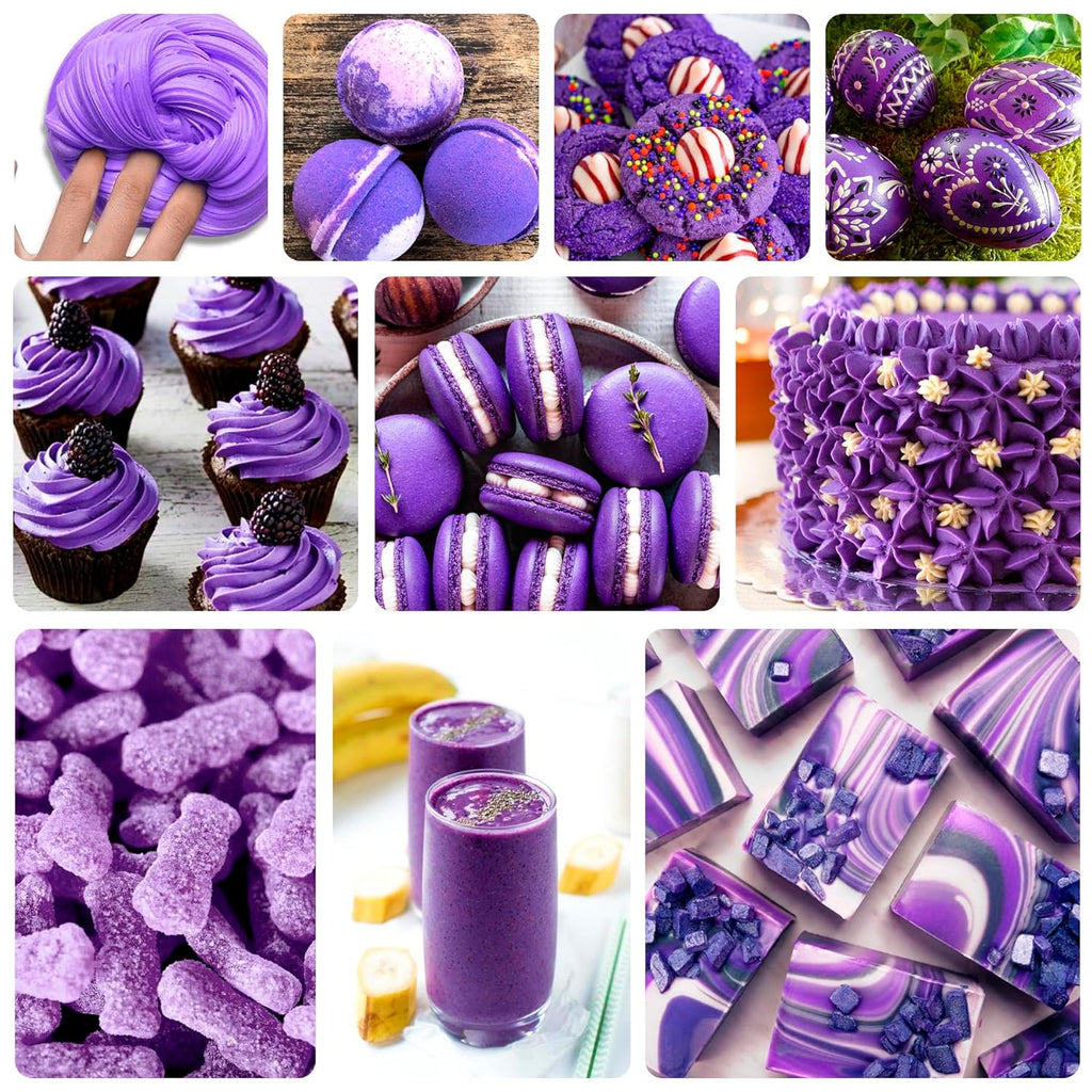 Food Coloring - Vibrant Liquid Icing Food Coloring Set for Baking, Cake Decorating, Easter Egg, Airbrush - Tasteless Food Color Dye for Fondant, Slime, DIY Crafts - 5.5 Fl.oz / 160ml Each (Purple)