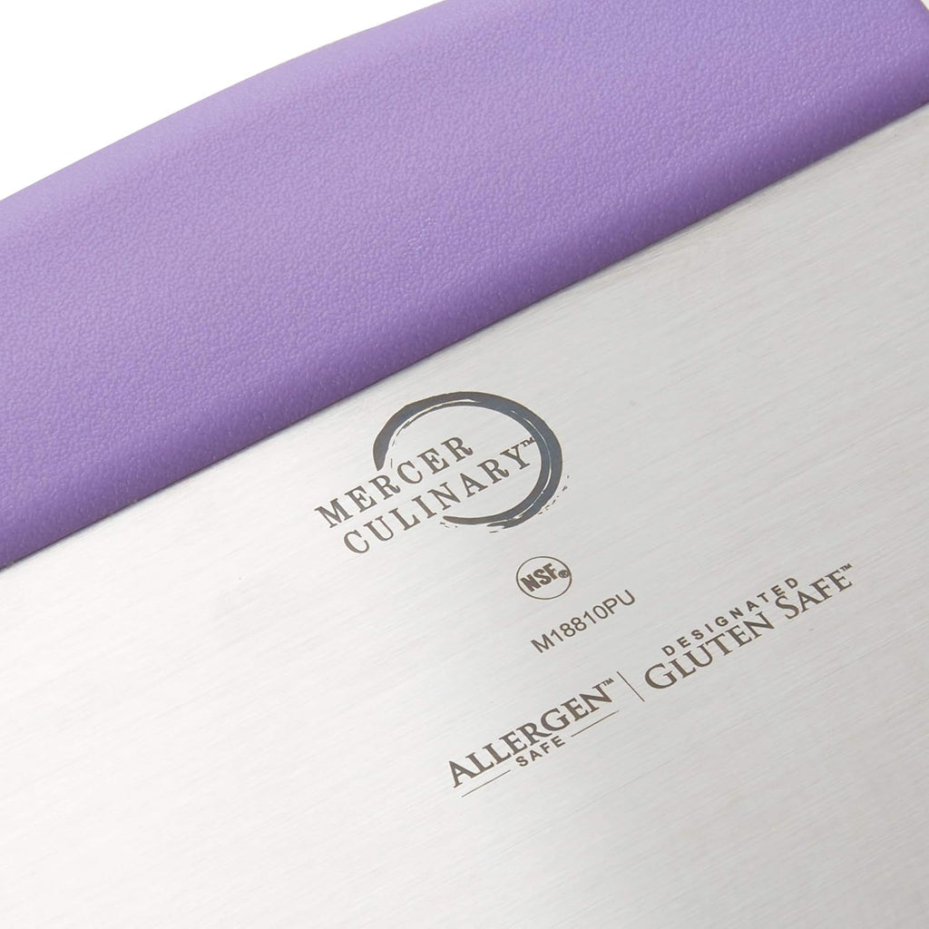 Mercer Culinary Millennia Bench Scraper, 6-Inch x 3-Inch Blade, with Purple Handle,