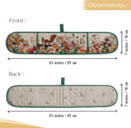 Maison d' Hermine Double Oven Mitts 100% Cotton 7"x35" Double Oven Mitt Heat Resistant BBQ Cooking Gloves with Loop, Baking, Grilling, Home, Kitchen, Handling Hot Pans (Recolte)