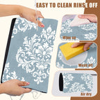 Dish Drying Mat Blue Damask Floral Coffee Bar Mat for Countertop Absorbent Rubber Backed Hide Stain Dish Drainer Rack Pad Coffee Maker Espresso Machine Dining Room Decoration 11.8 x 19.7 Inch