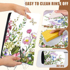 Watercolor Flower and Butterfly Dish Drying Mat for Kitchen Counter Absorbent Coffee Mat with Hide Stain Rubber Backed Espresso Machine Coffee Bar Accessories 11.8 x 19.7 Inch