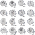 16 Pack Flower Succulent Candle Mold Resin Casting Silicone Molds for Home Decor & Candle Making Wave Spiral Mold