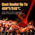 Silicone Basting Brush 2 Pcs Pastry Brush for Oil, BBQ, Grill, Sauce Baking Cooking, Dishwasher Safe (Black)