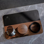 54mm Coffee Tamper Kit 5pcs For Breville Espresso Machines and Accessories Inludues Leather Tamping Mat, 54mm Spring Loaded Tamper, Coffee Distributor, Portafilter Funnel and Puck Screen