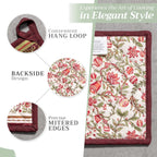 Maison d' Hermine Pot Holders Set 100% Cotton Heat Resistant Potholders 8" x 8" Hot Pads with Loop BBQ, Cooking, Baking, Grilling, Kitchen, Handling Hot Pans (Pack of 2, Reveillon Au Jardin)