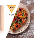 Patelai Small Wooden Rolling Pin, Dumpling Dough Roller Wooden Mini Rolling Pins Kitchen Utensil Tool for Fondant, Pasta, Bread, Pastry, Cookies, Pizza, Pie, Cylinder Style, 6.3 Inch (30 Pieces)
