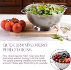 Bellemain Micro-perforated Stainless Steel Colander-Dishwasher Safe (3 QT and 5 QT)