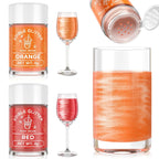 Cherrysea Edible Glitter for Drinks Cocktails Food Grade Edible Drink Shimmer Powder for DIY Champagne Beverages Wine 2 Colors Vegan Edible Luster Dust Set 4g/Bottle Gluten Free - Orange+Red