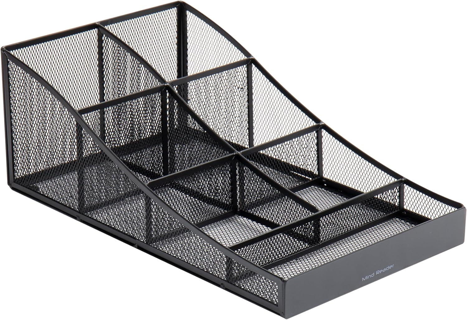 Mind Reader Countertop Organizer, Office Breakroom Supply Caddy, Desktop Organizer, Metal Mesh, Black