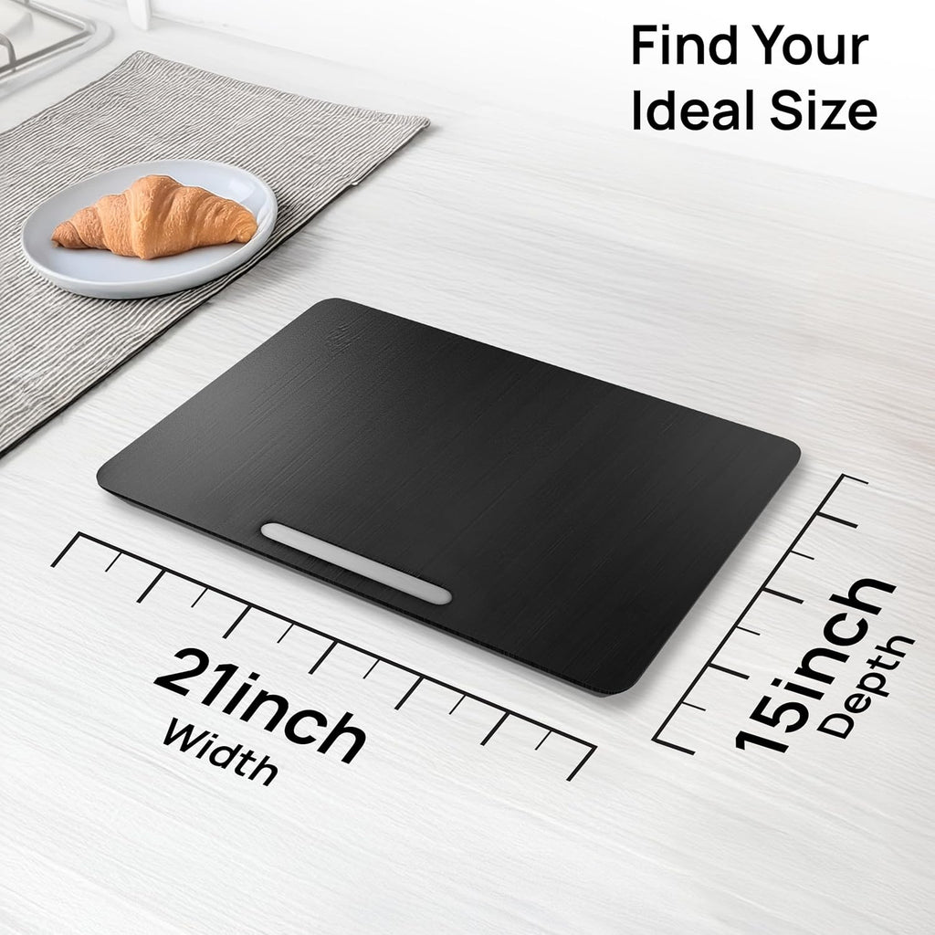 Ibyx Elegant Sliding Tray for Your Coffee Maker & Heavy Kitchen Appliances - Sturdy, Slides Easily from Under The Cabinet (Black, 21" W x 15" D)